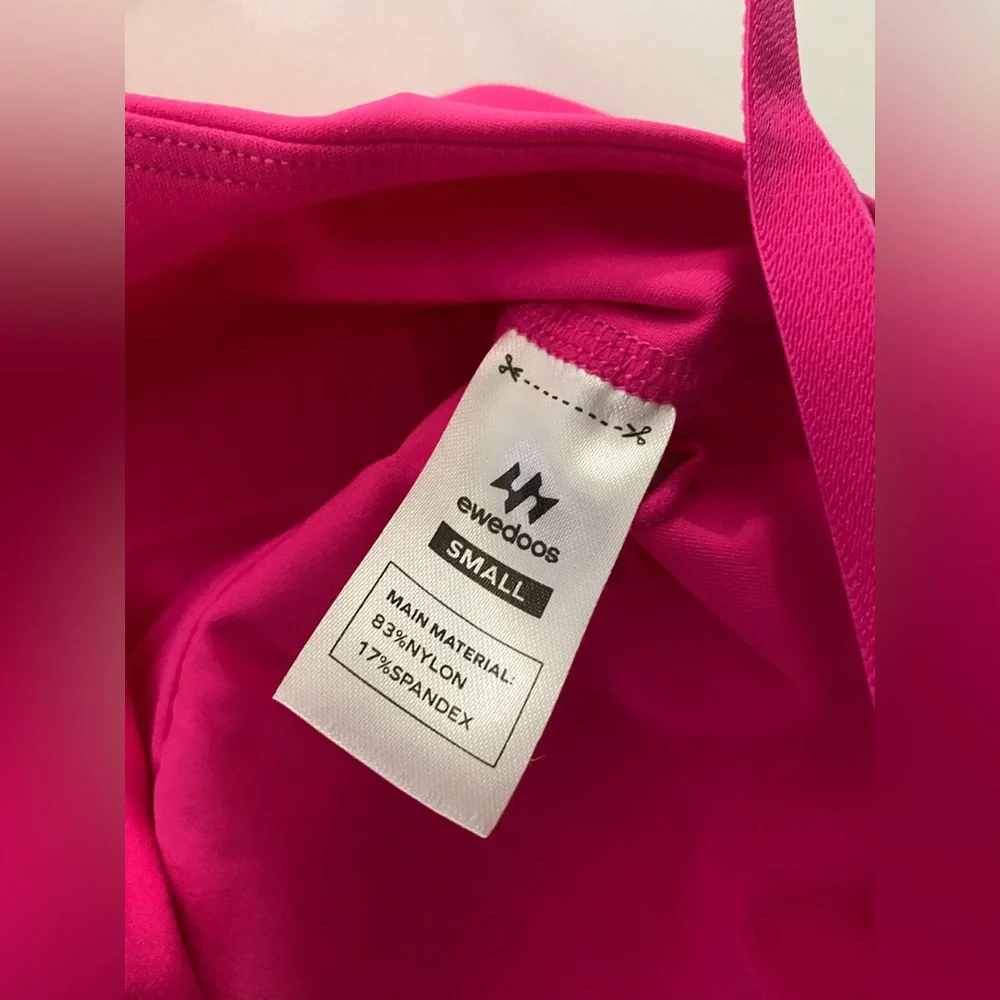 Ewedoos Tennis Dress Athletic Dress Summer Dress Hot Pink Mini size Small